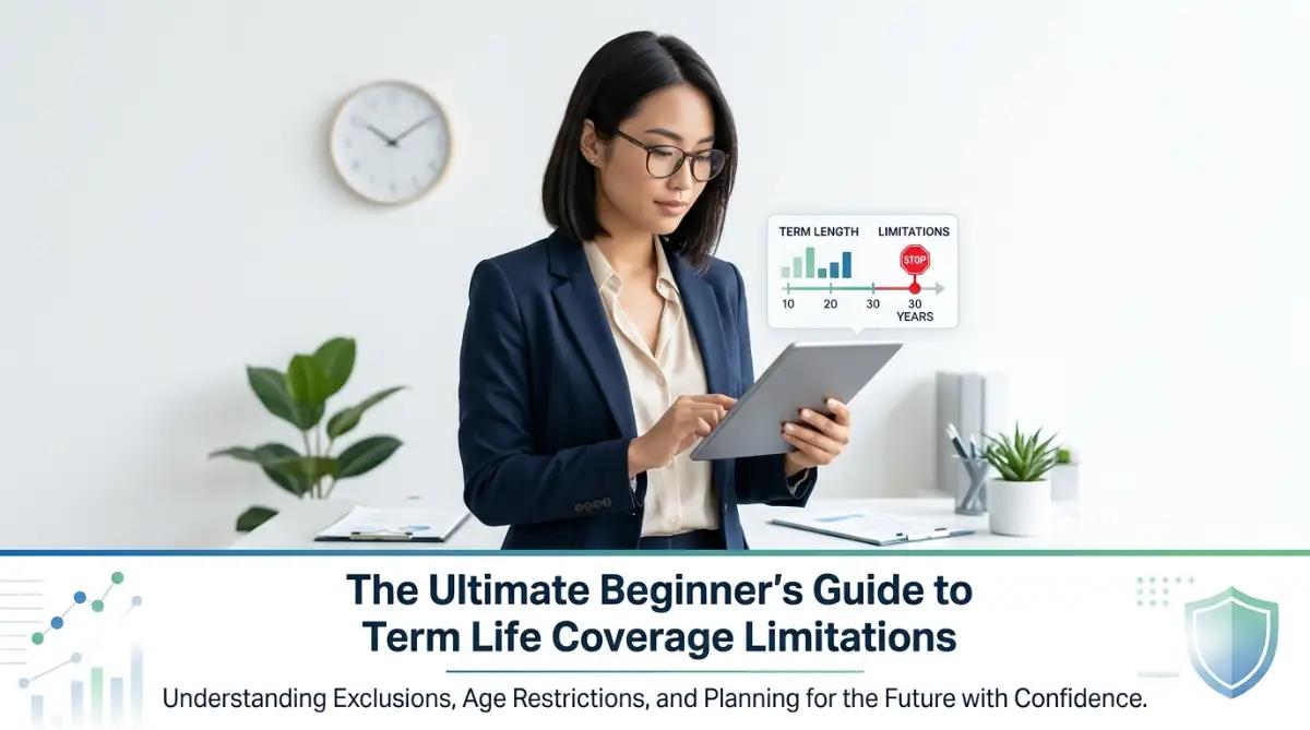 A confident young woman representing a safe and easy guide to understanding term life coverage limitations.